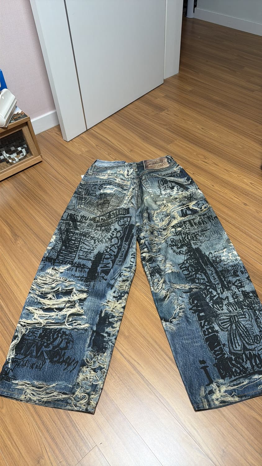 Acne Studios 2023M 프린팅 데님 팬츠 EUR46 (FNMN 상품이미지2