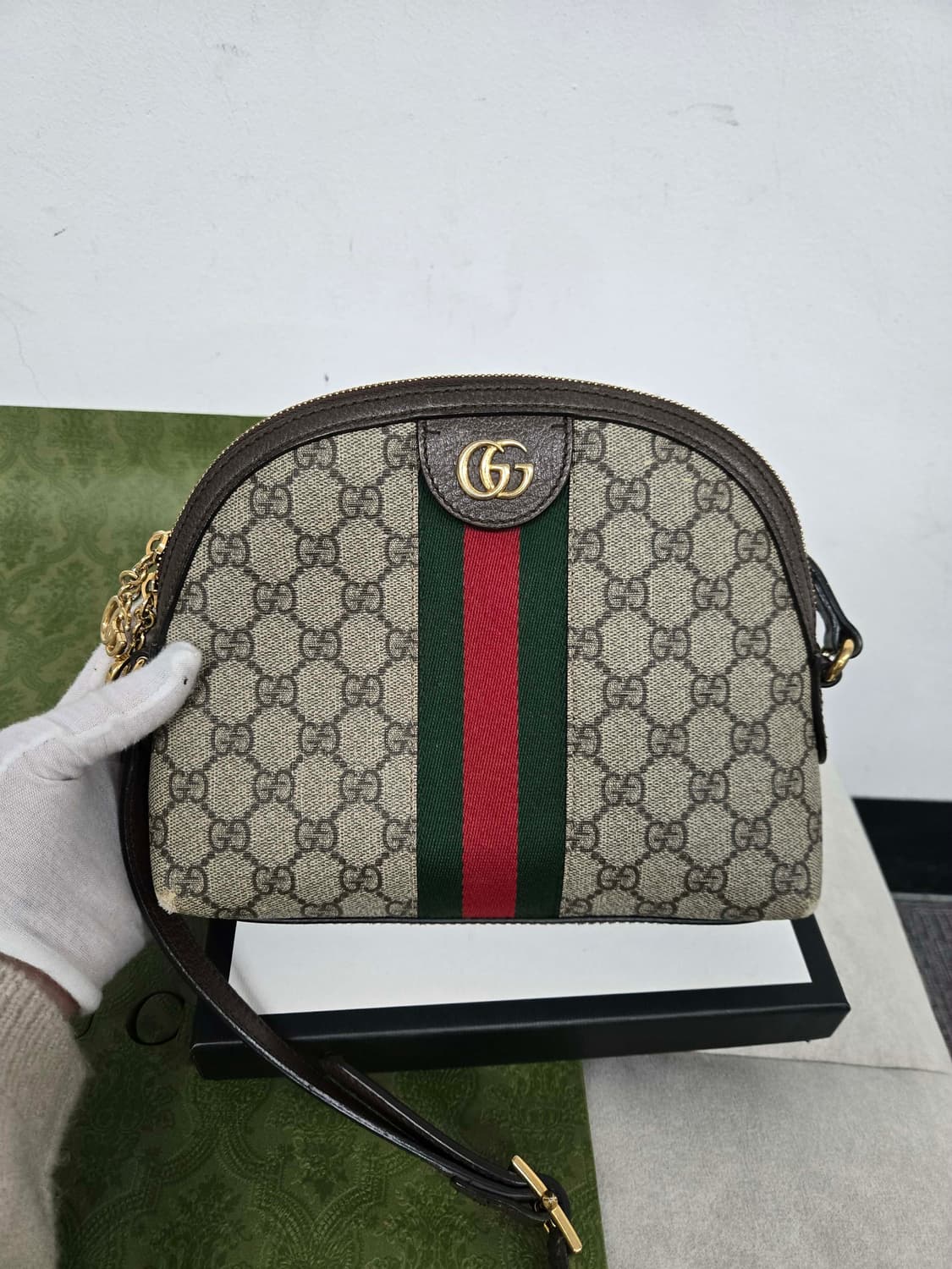 [보증서 정품] 구찌 오피디아 GG 돔 숄더백 상품이미지5