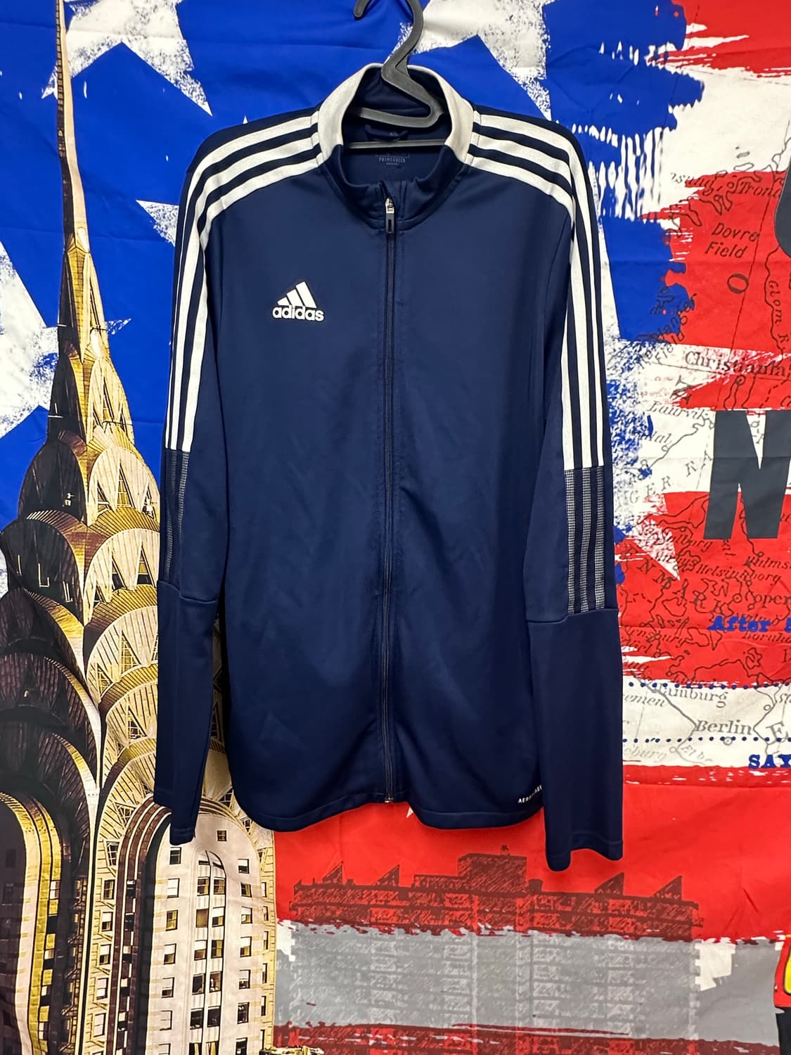 아디다스 네이비 삼선라인 져지집업 XXL110 상품이미지1