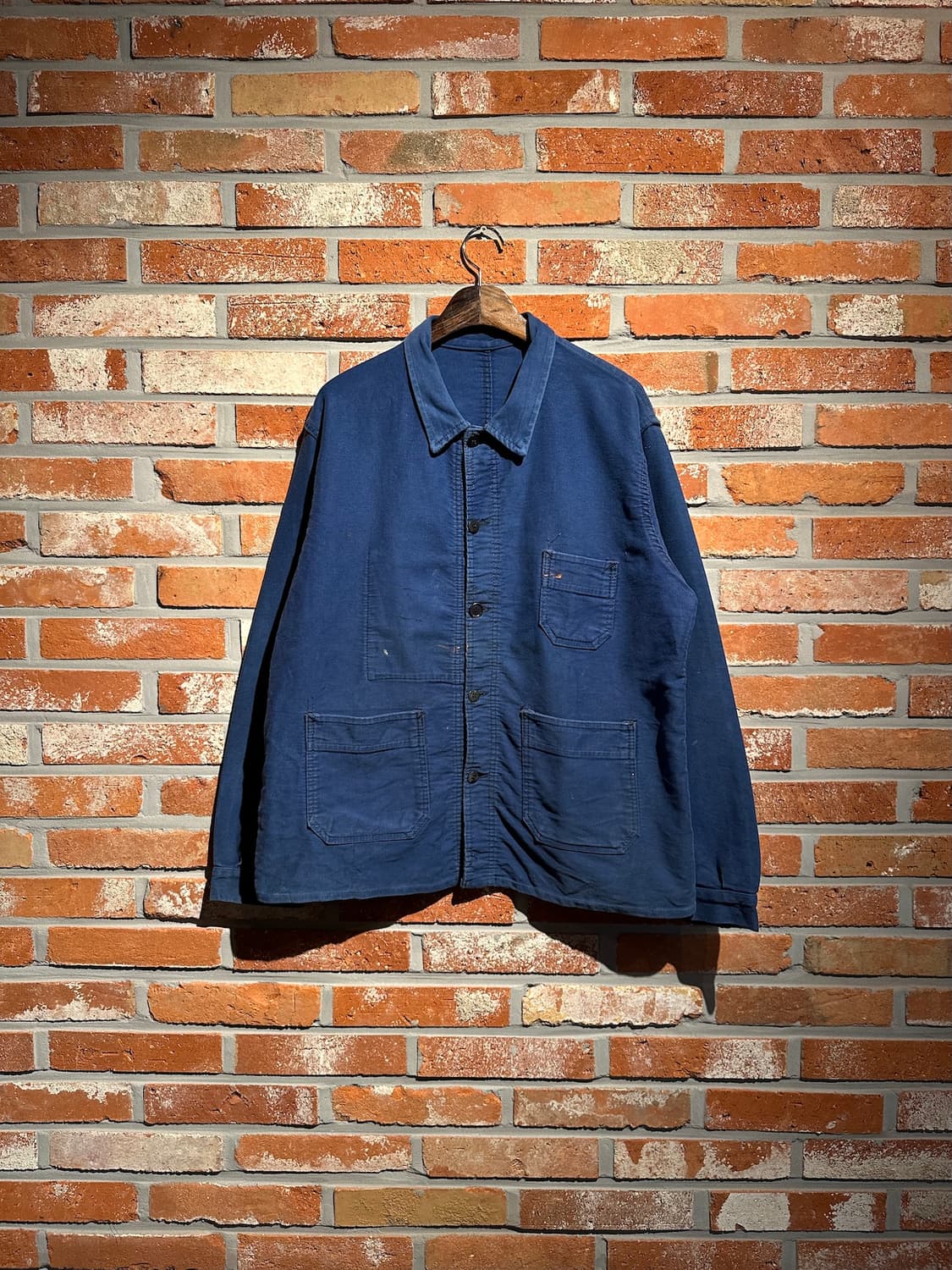 50s French Vintage Moleskin Work Jacket 상품이미지1