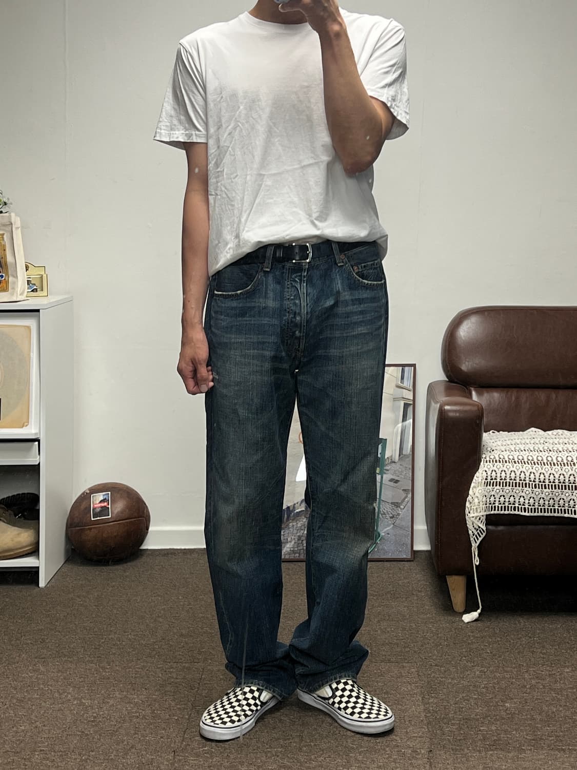 00s Levi’s 리바이스 501 빈티지 중청 데님팬츠  32 상품이미지4