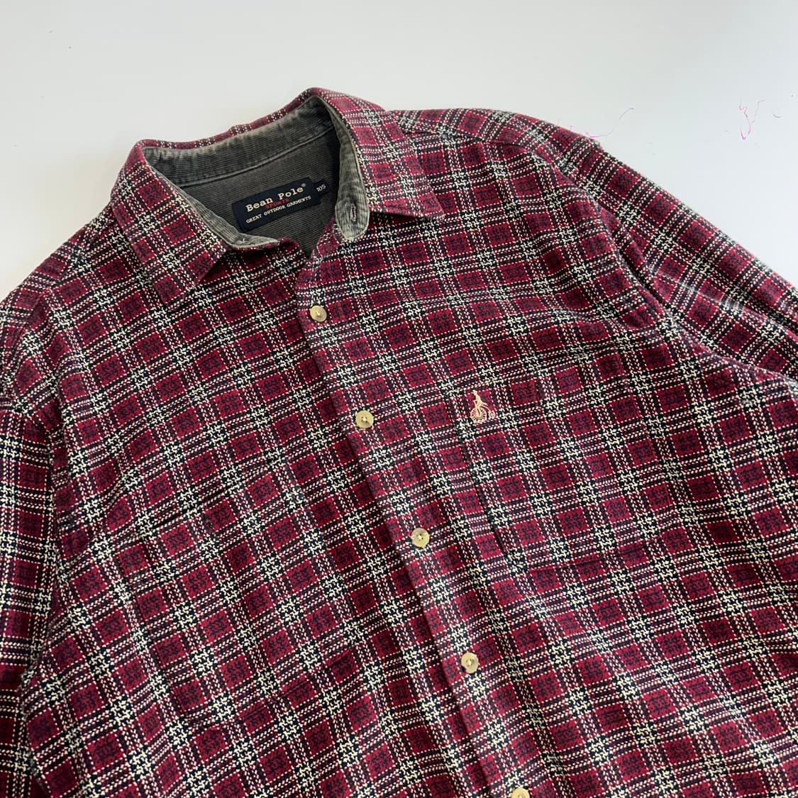 Bean pole 빈폴 레드 체크 롱 셔츠 상품이미지4