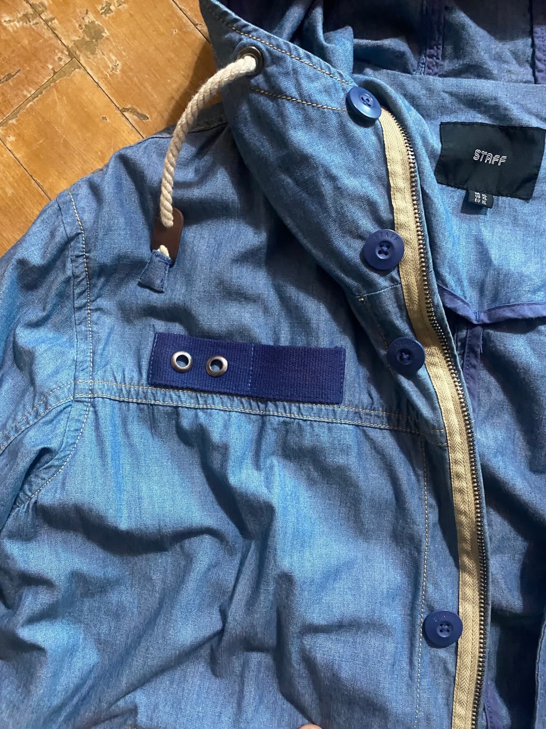 (새상품)STAFF 후드 데님 자켓 XL (105) 상품이미지3