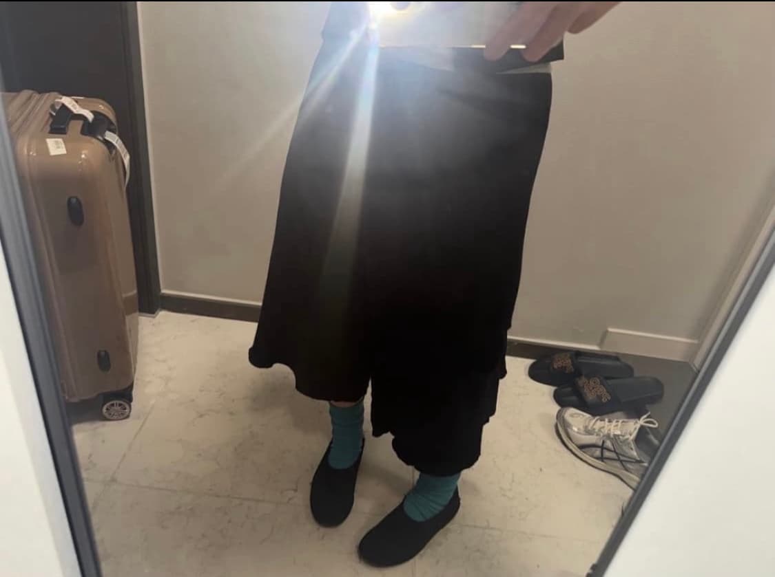 꼼데가르송 트리콧 랩스커트 팬츠 상품이미지3