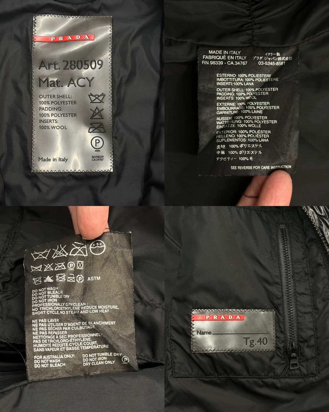 프라다 스포츠 00s 마틀라세 패딩 자켓  상품이미지8