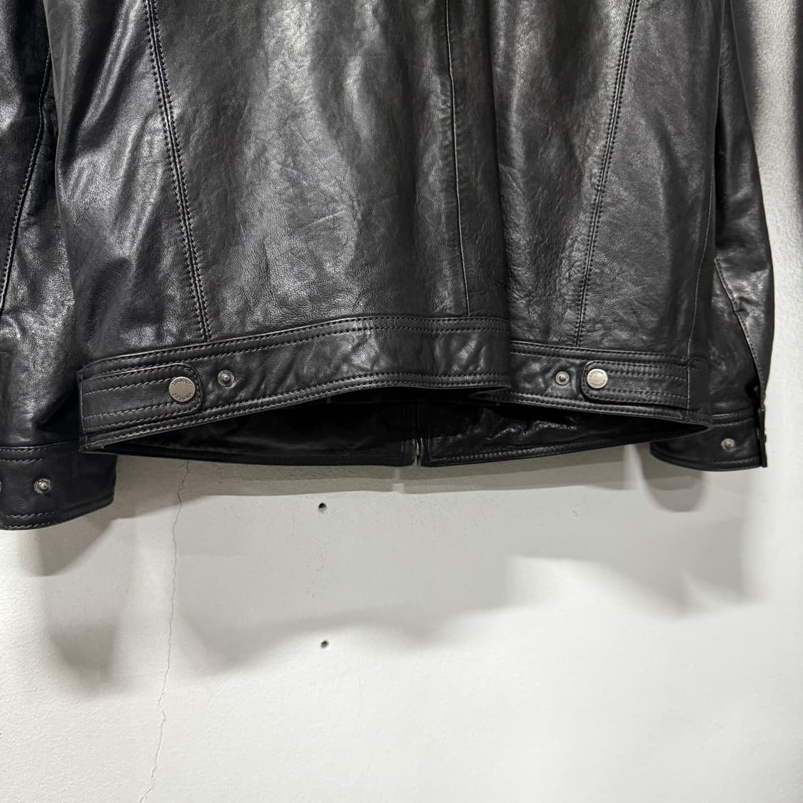 VTG 빈티지 쉽스킨 양가죽 100% 리얼레더 싱글 집업 자켓 상품이미지6