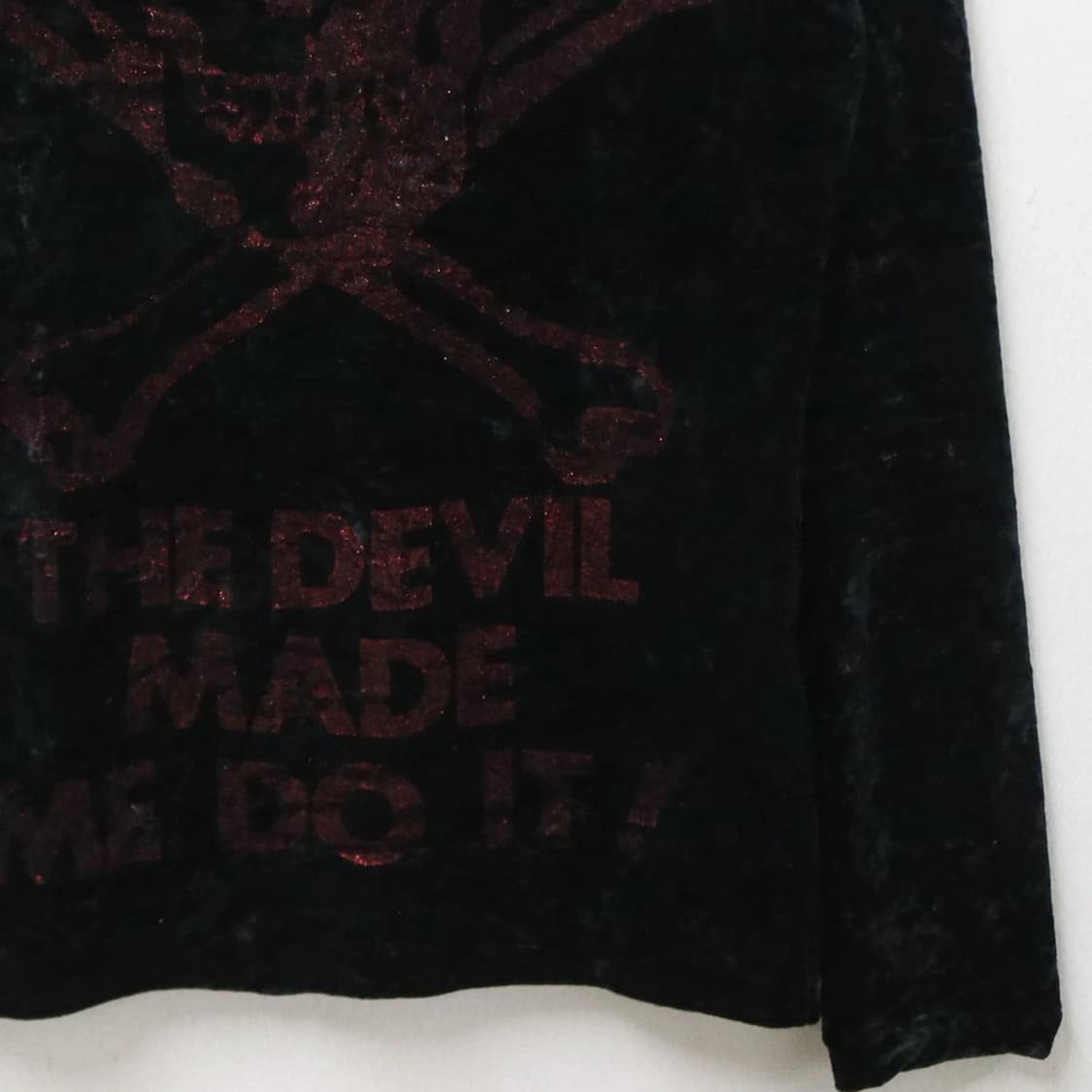 히스테릭 글래머 벨벳 고스로리 긴팔 티셔츠 66817 상품이미지4