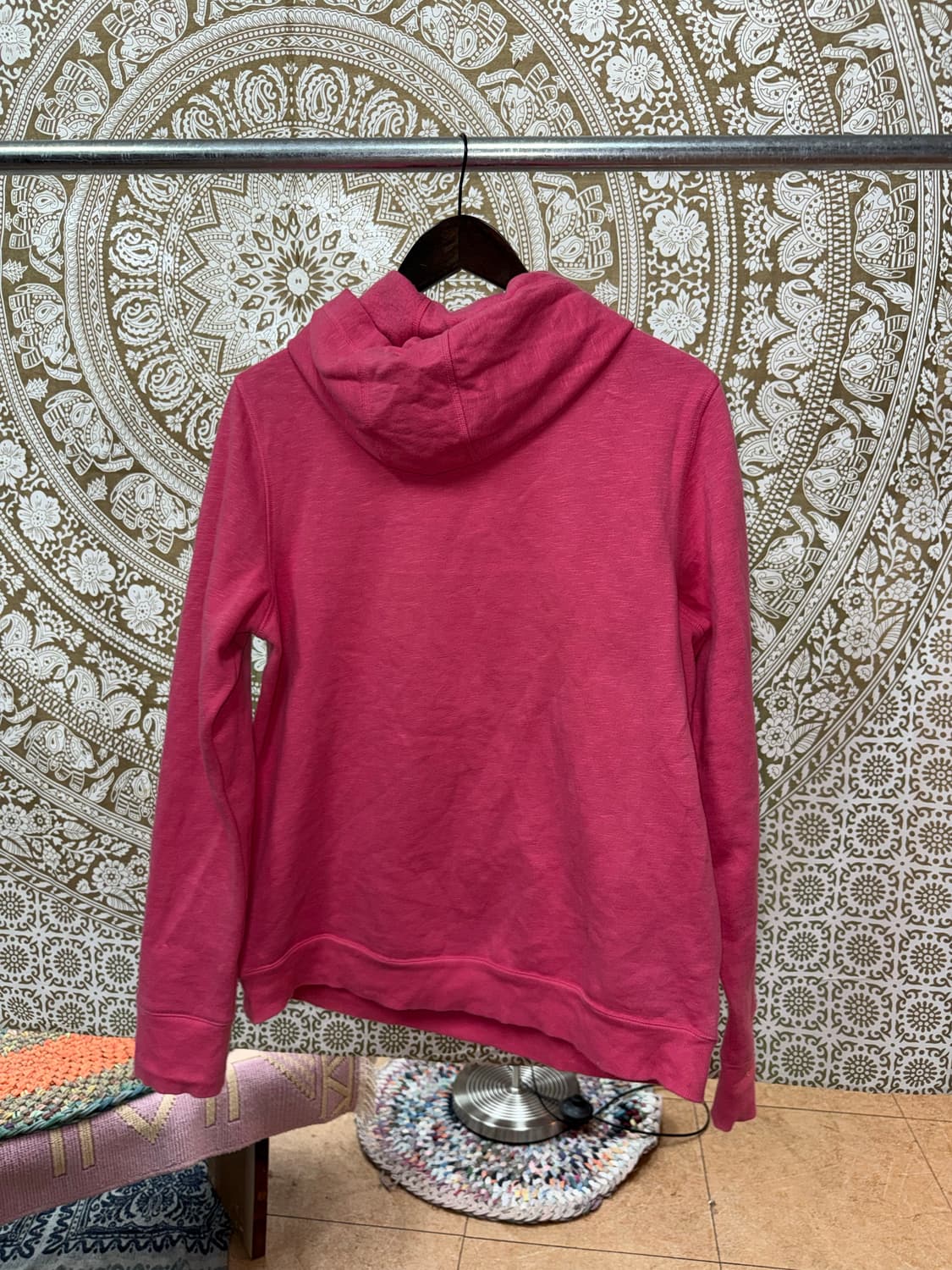 아디다스 핑거홀 핫핑크 기모 후드티  상품이미지6