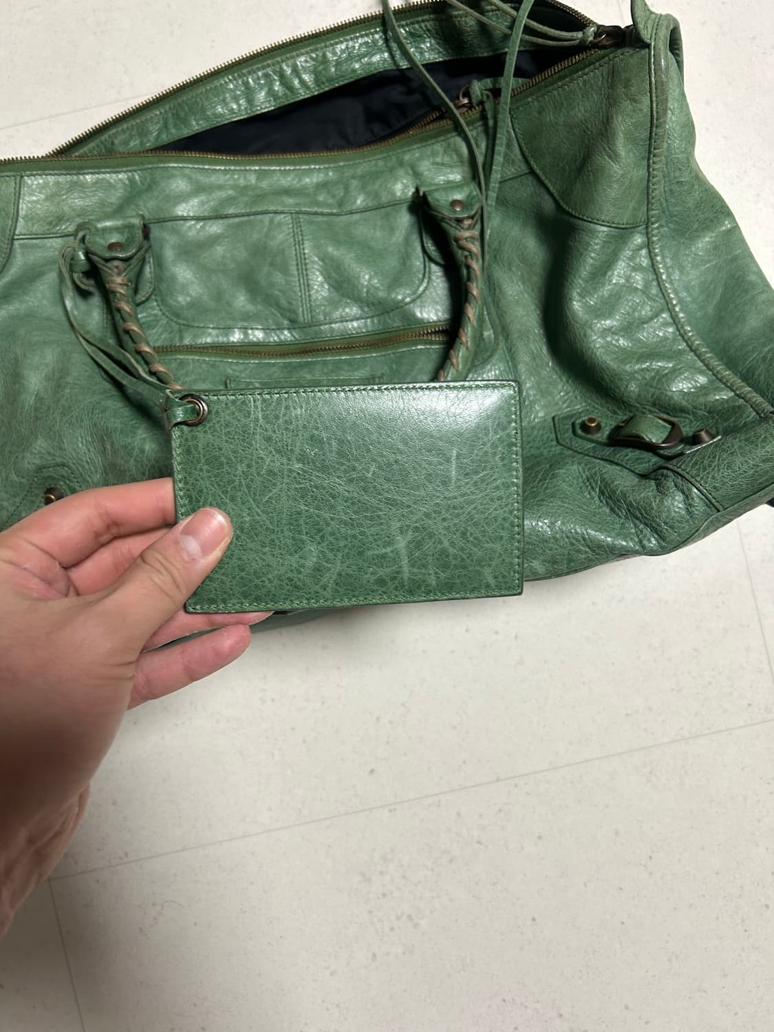 발렌시아가 모터백 그린 상품이미지2