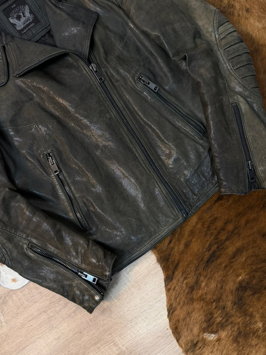 디젤 양가죽 바이커 자켓  상품이미지4