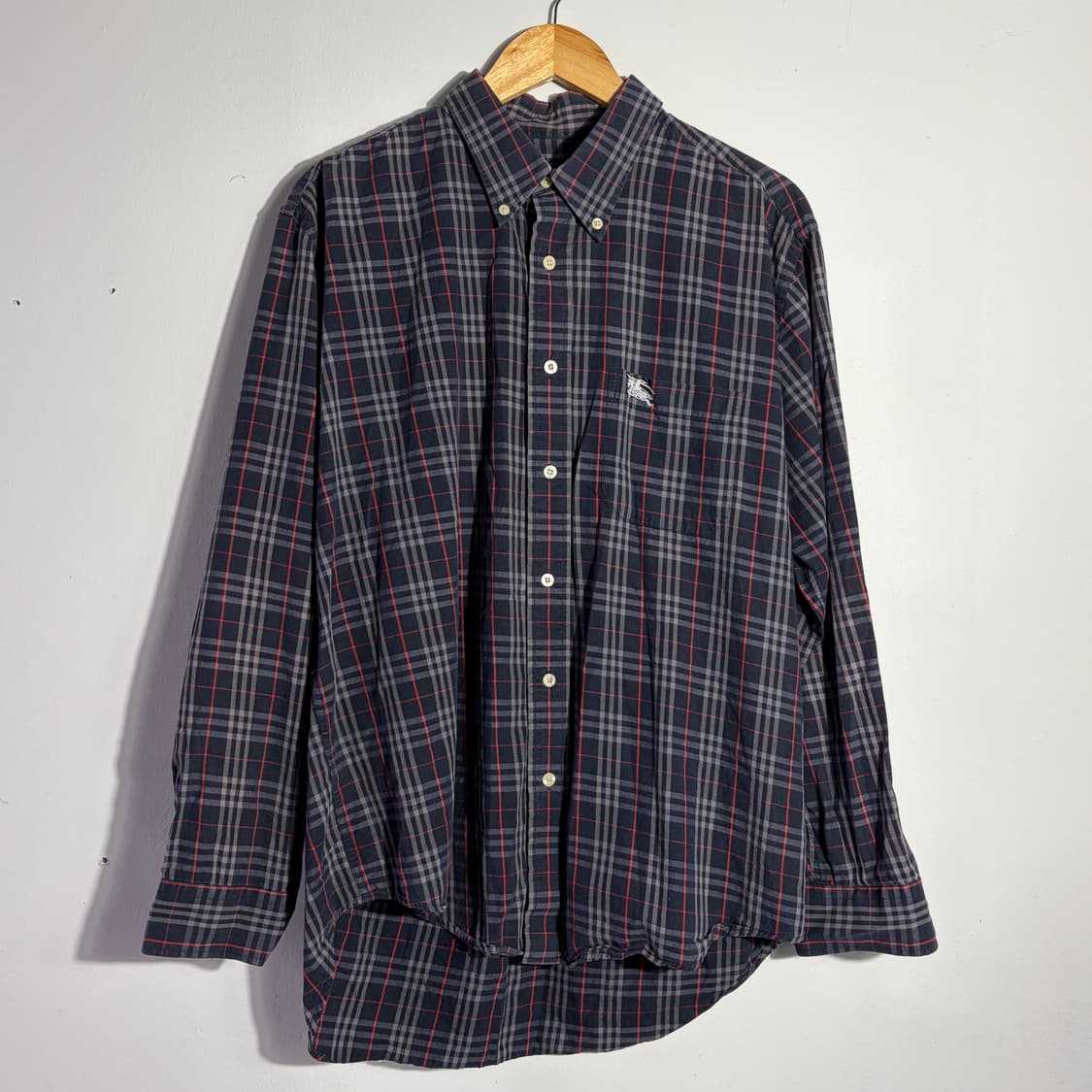 버버리 빈티지 네이비 체크 셔츠 (무료배송) 상품이미지1