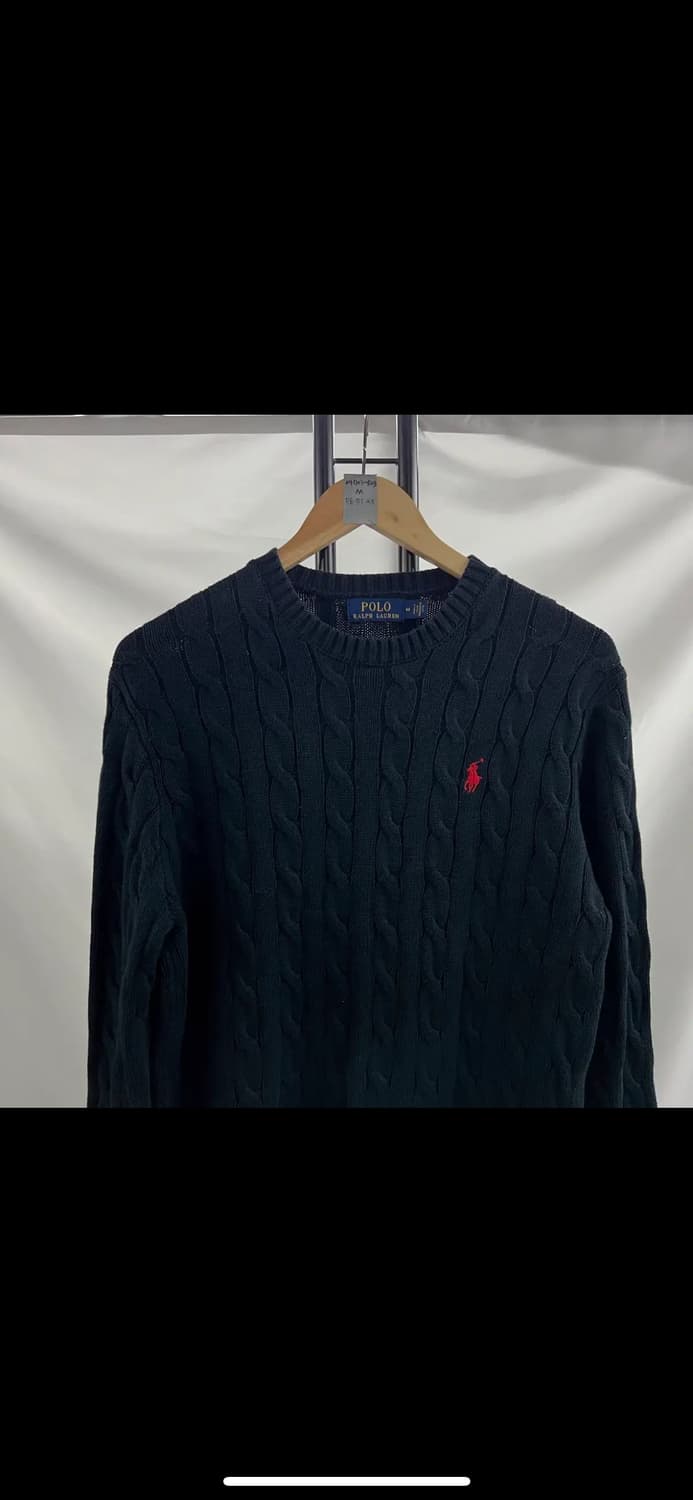 [정품/M] 폴로 랄프로렌 네이비 꽈배기 케이블 니트 상품이미지2