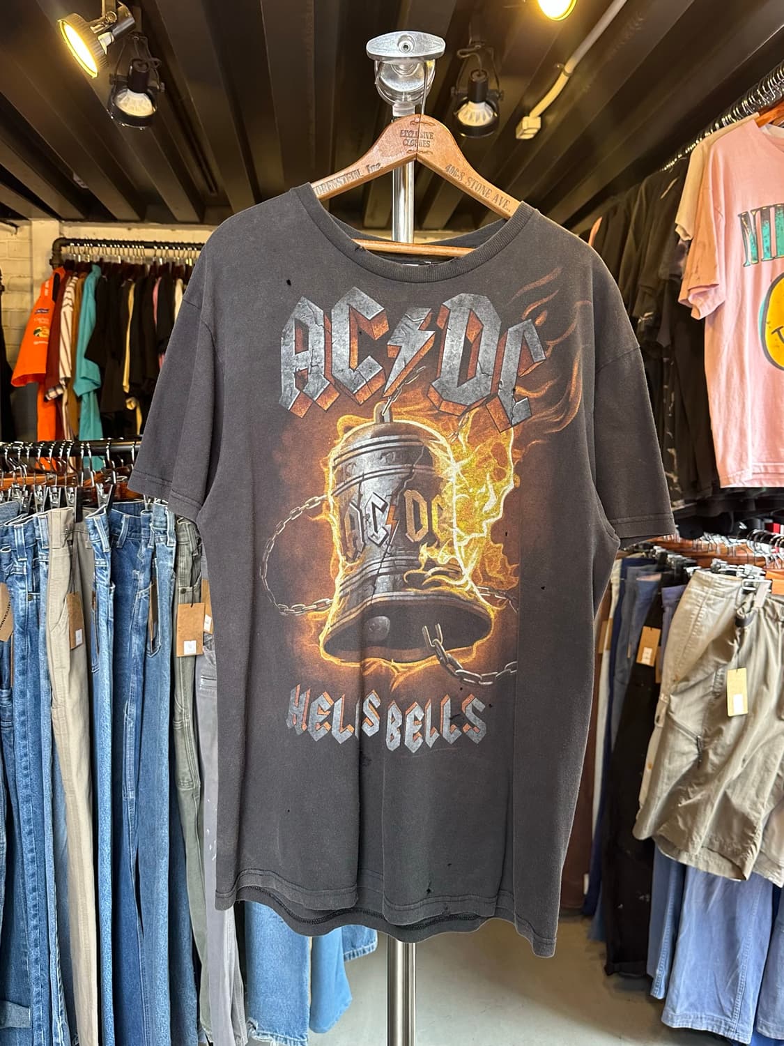 ACDC 락밴드 페이드 프린팅 티셔츠 상품이미지1