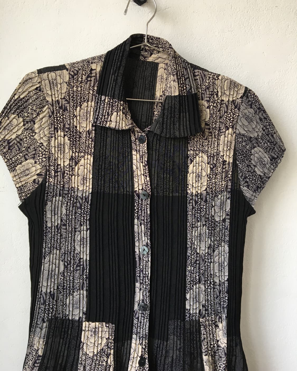 Flower pattern pleats shirt 상품이미지5