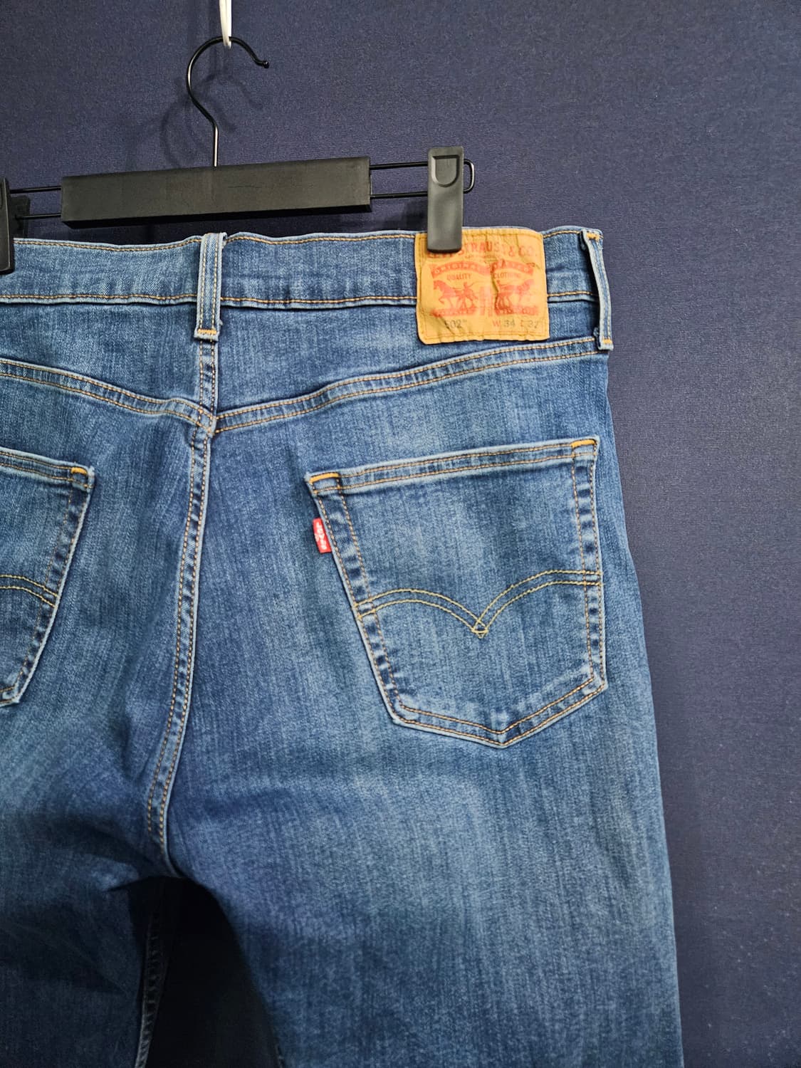 리바이스 502 블루컬러 남성 허리 34 스판 데님팬츠  상품이미지8