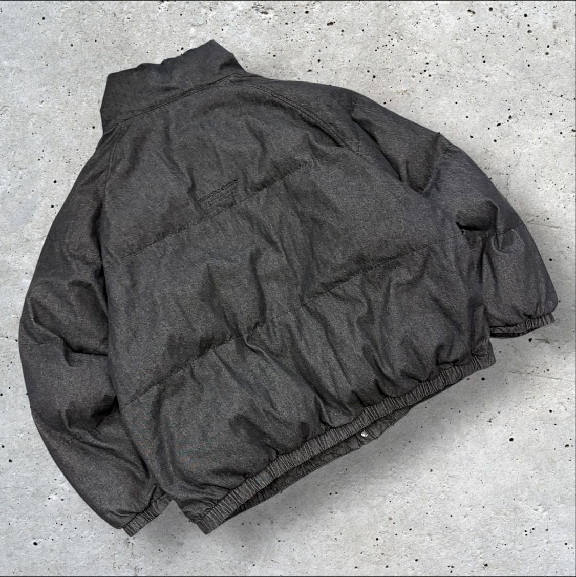 [L] 나이스고스트클럽 흑청 데님 푸퍼 패딩 자켓 블랙 C568 상품이미지2