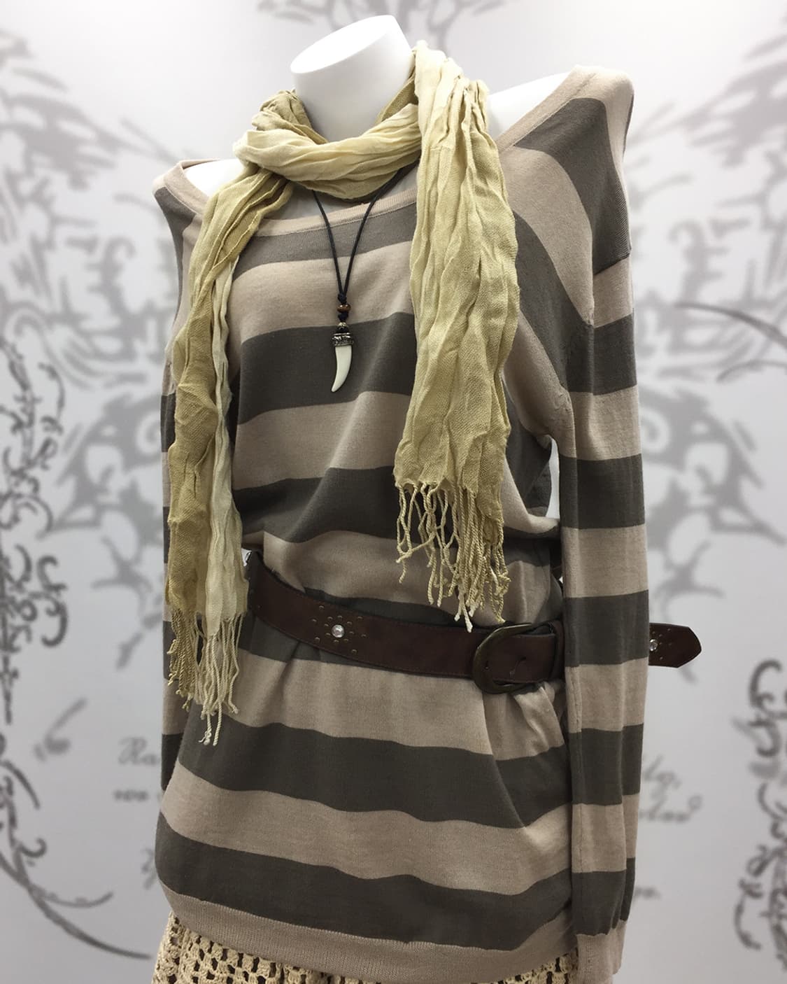 Grunge stripe knit 상품이미지3