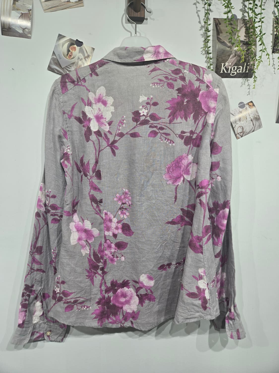 에트로 플라워 패턴 롱 슬리브 셔츠 그레이 상품이미지4