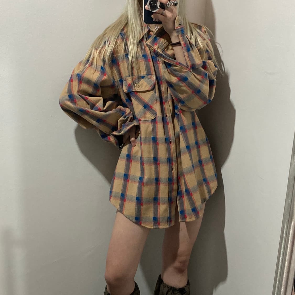 슈가케인 체크패턴 셔츠 상품이미지1