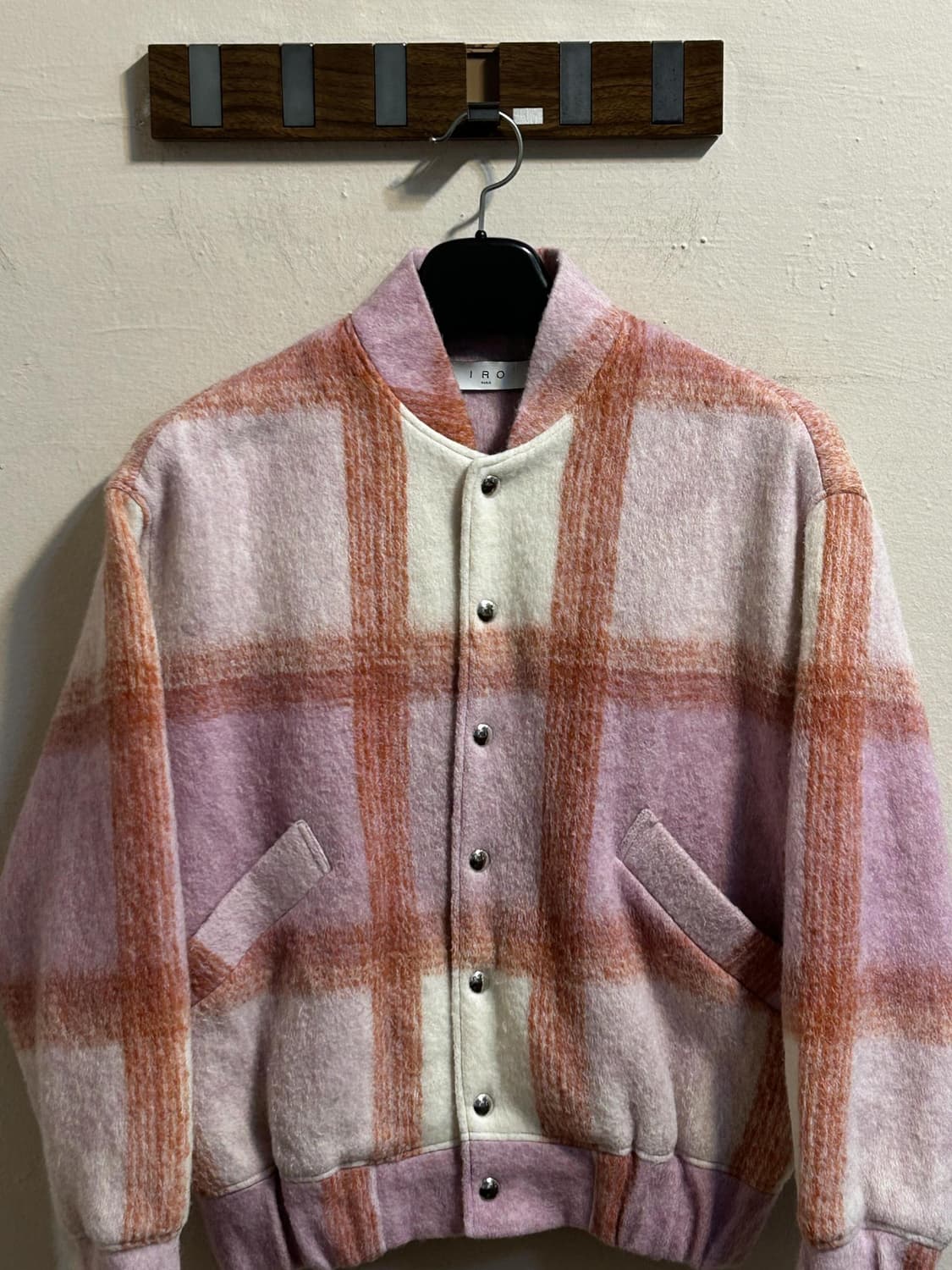 이로 파리 체크 울 블루종 자켓 상품이미지2