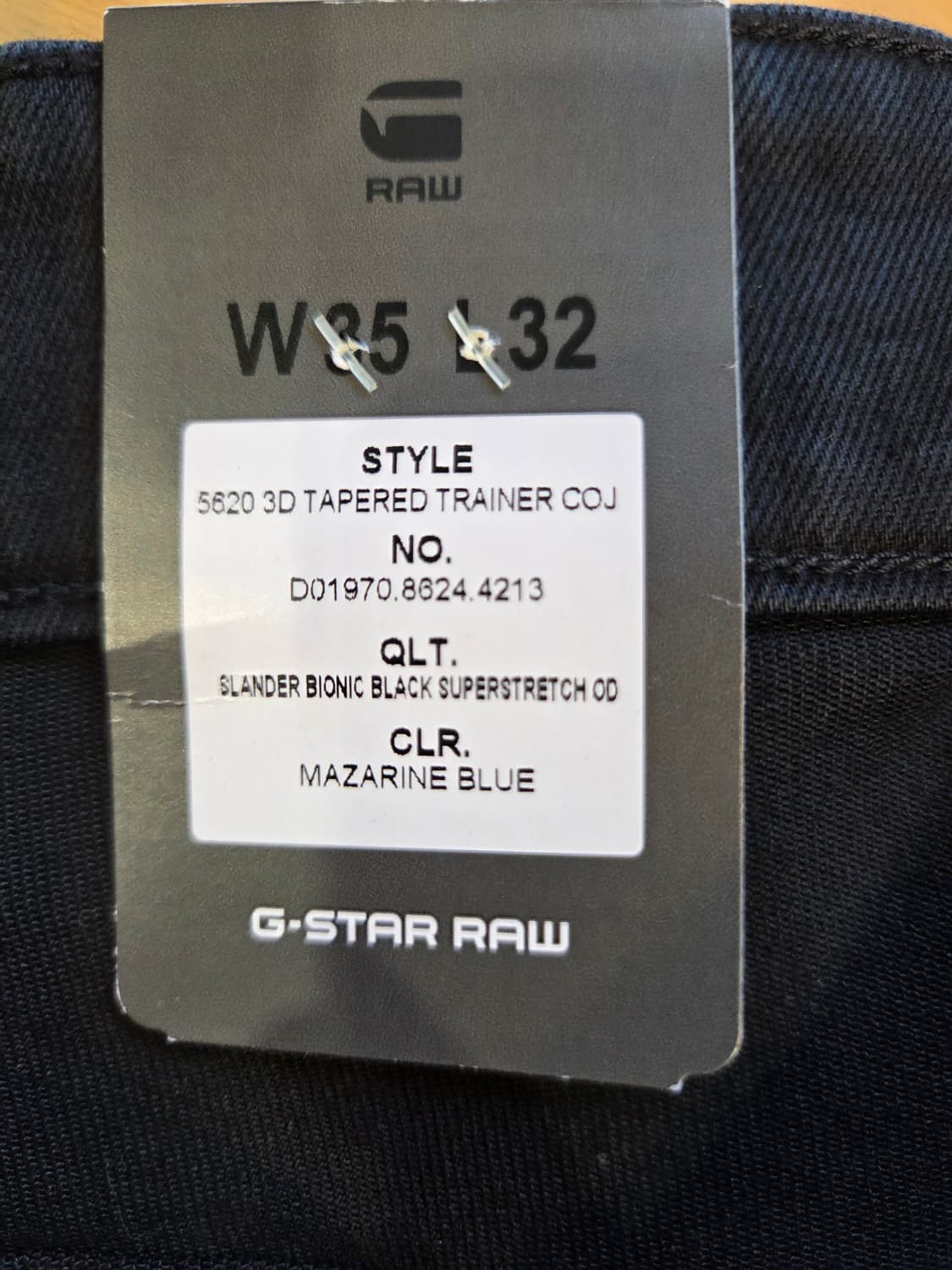 G-Star RAW 블랙 데님 청바지(W35/L32)스판 상품이미지6
