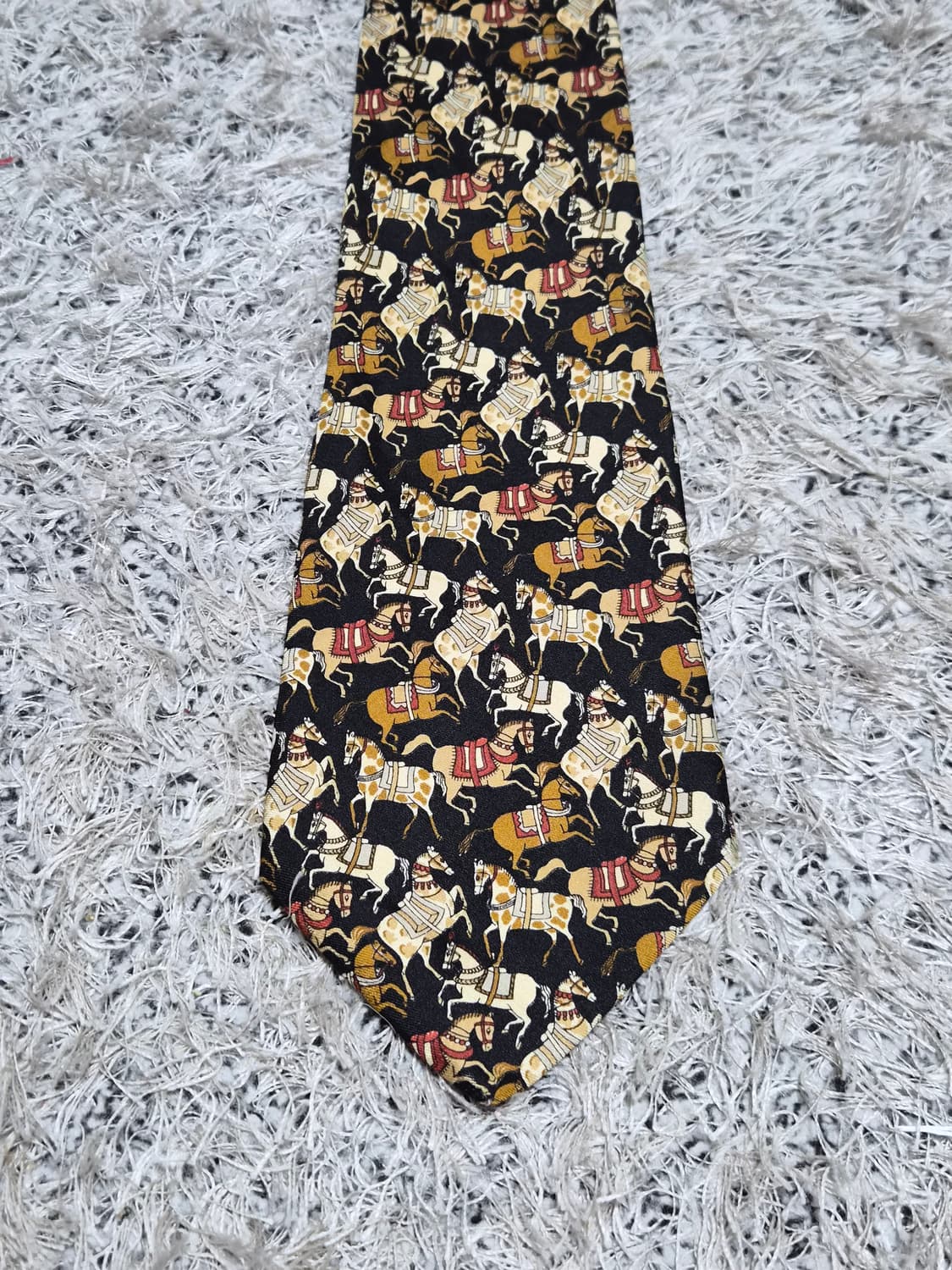 페레가모Ferragamo 말 패턴 넥타이 Free - N66 상품이미지2