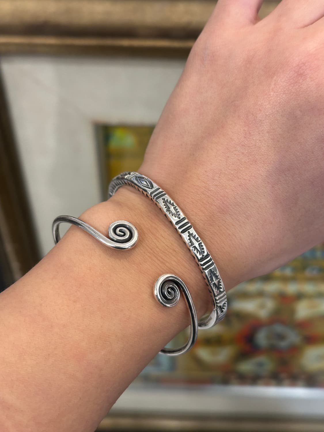 Twin Spiral 925Silver Bangle 상품이미지7