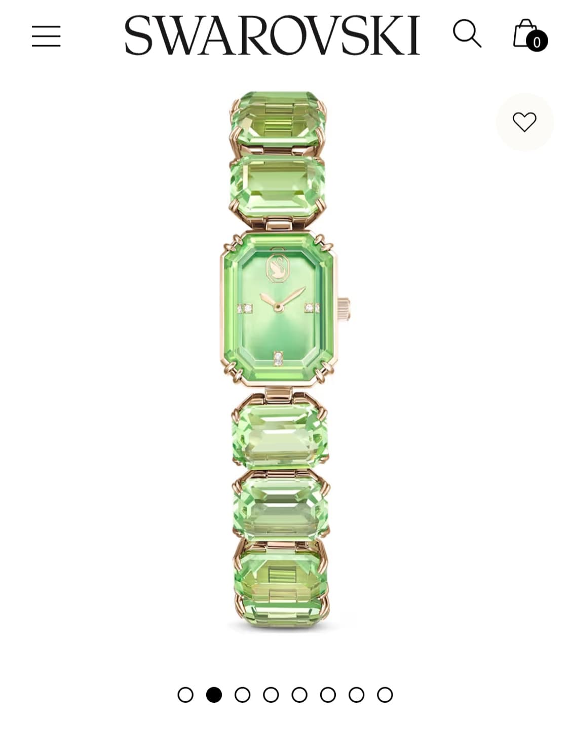 정가70만~새제품)스와로브스키 신형 그린 크리스탈 시계 정품 상품이미지2