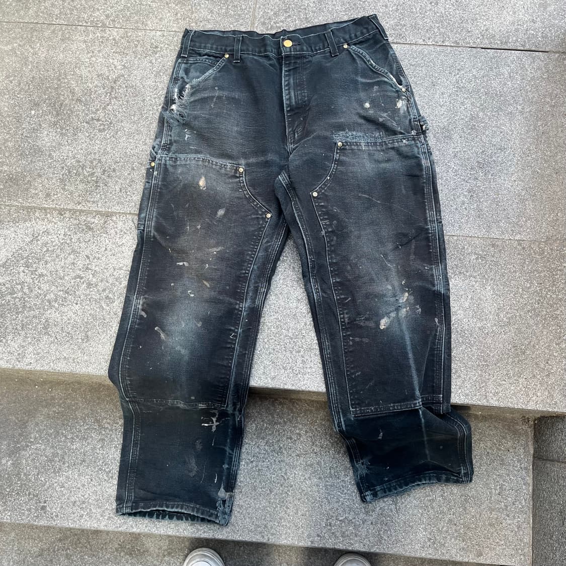 Carhartt 블랙 더블니 팬츠 (32-33“) 상품이미지2