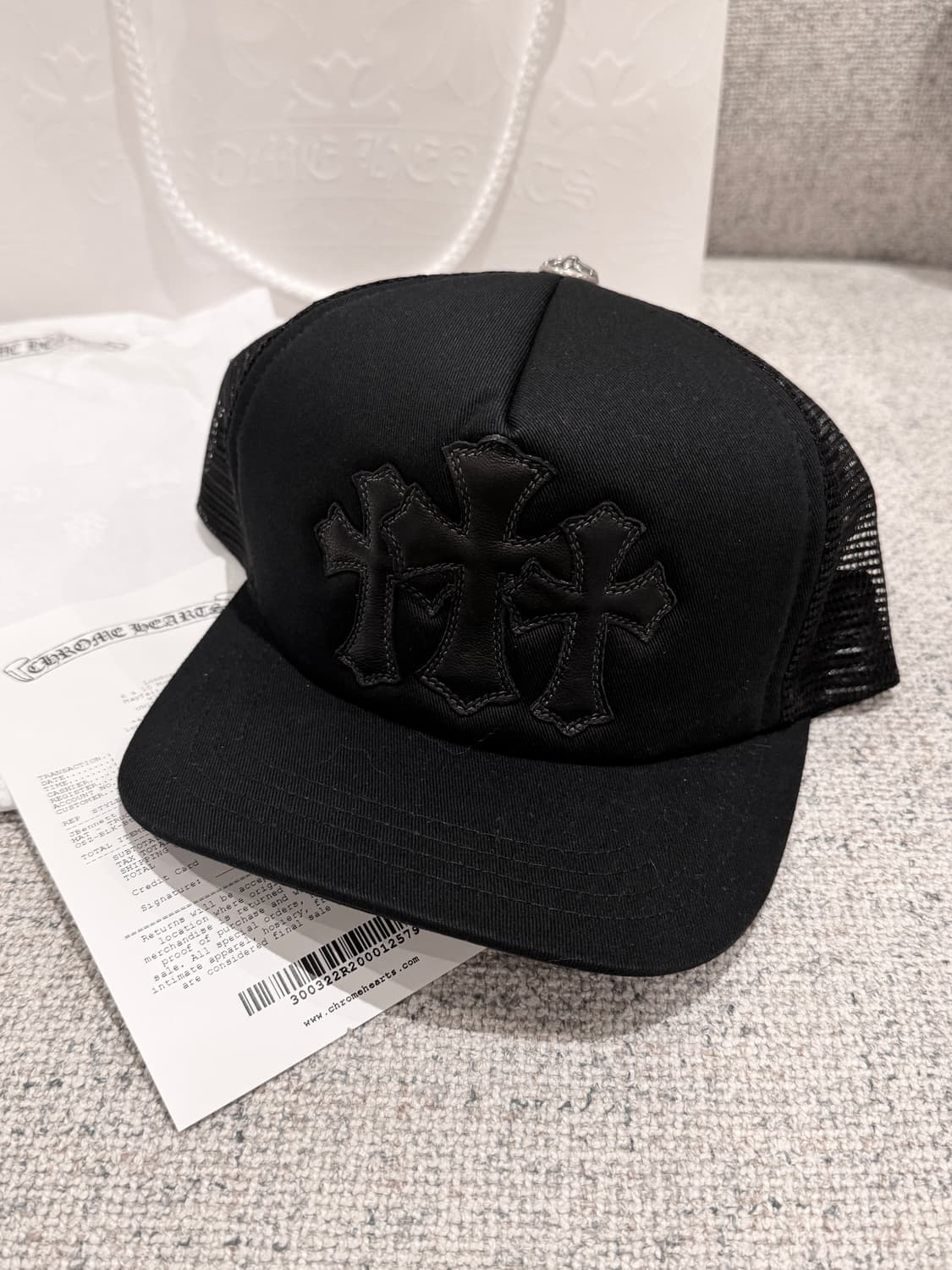 크롬하츠 세메터리 레더 패치 트러커 햇 상품이미지3