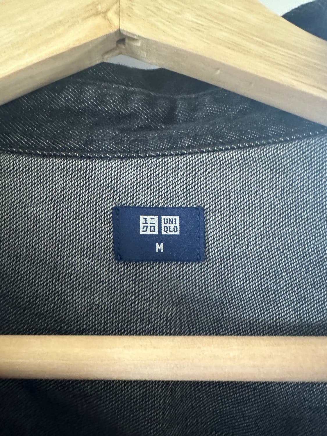 [M] 유니클로 데님 셔츠 블랙 상품이미지5