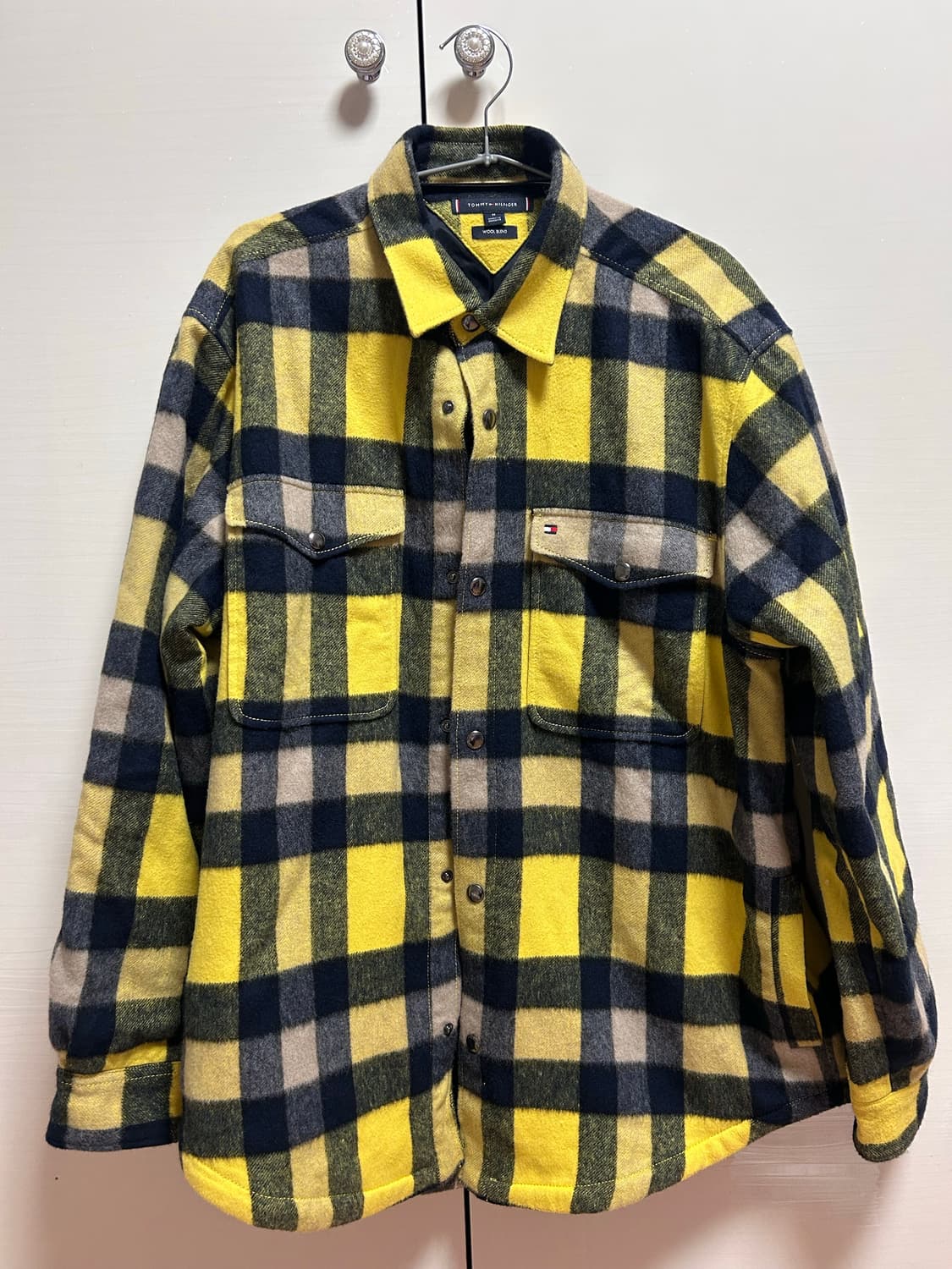 타미힐피거 옐로우 체크 셔츠 M 상품이미지1