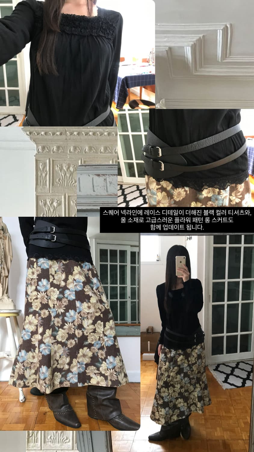 vintage black lace t-shirts 상품이미지7
