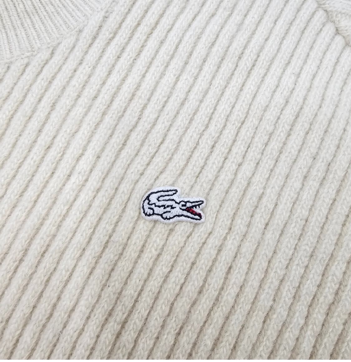 라코스테 아이보리 리브 니트 95 상품이미지3
