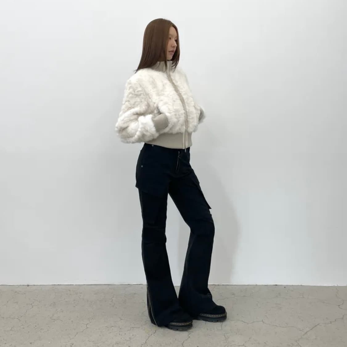 [M] SANDRIC 샌드릭 부츠컷 카고 팬츠 블랙 상품이미지2