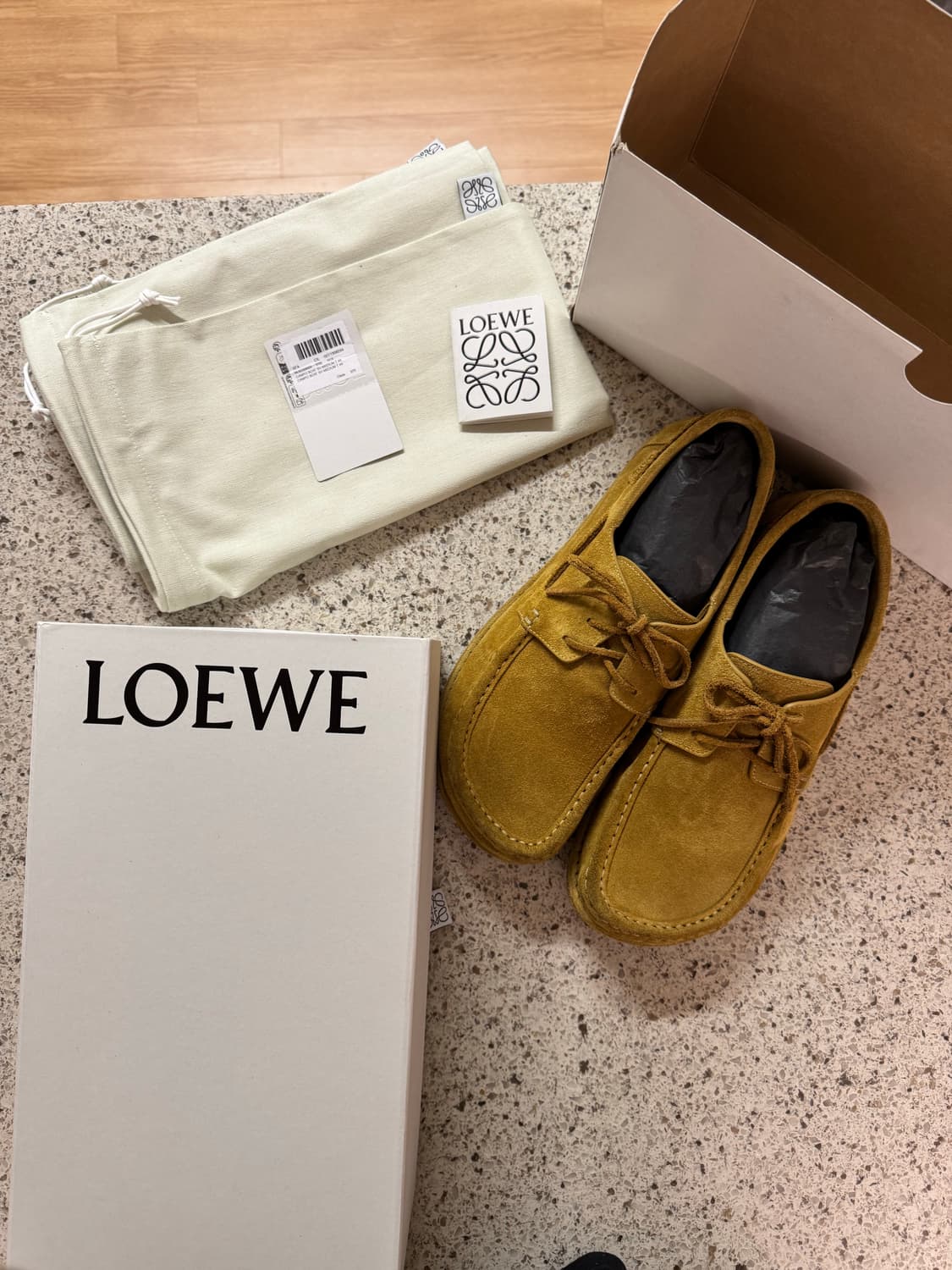 로에베 브라운 스웨이드 보트슈즈 44 상품이미지1