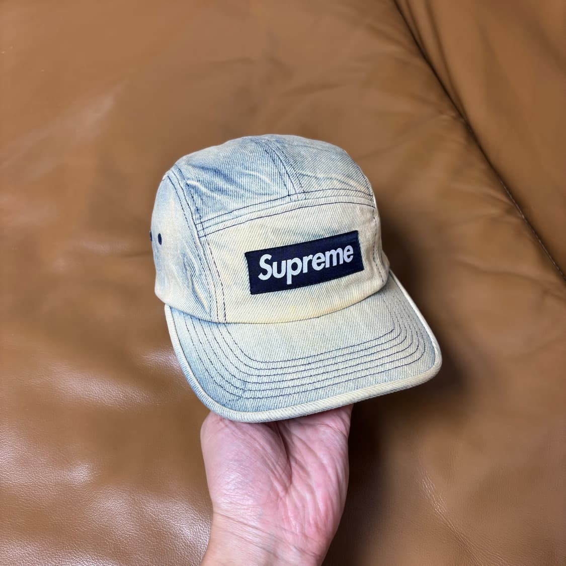 Supreme 슈프림 24ss 워시드 더티 인디고 데님 캠프캡 모자 상품이미지2