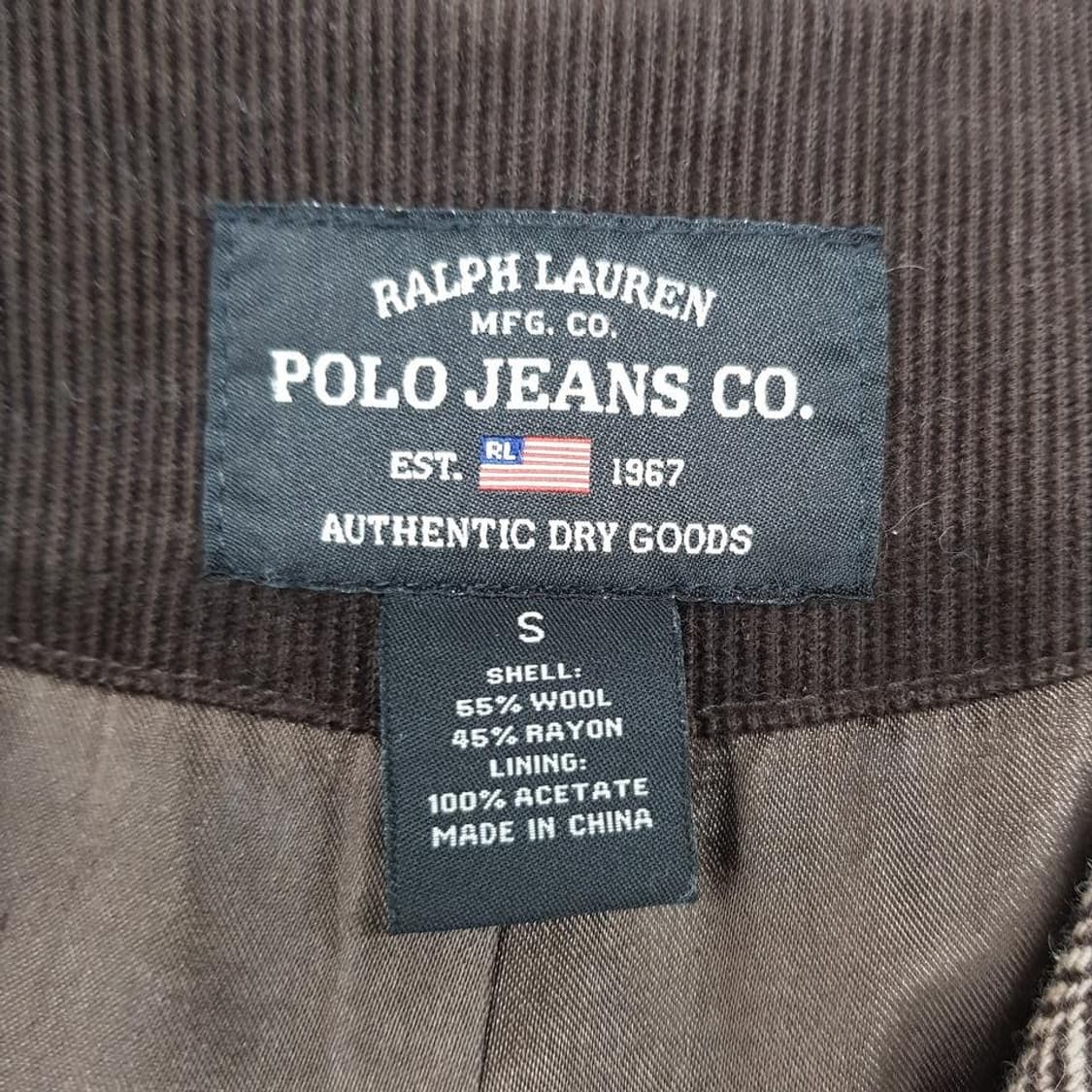 폴로 진스 헤링본 엘보 패치 싱글 재킷 S사이즈  상품이미지3