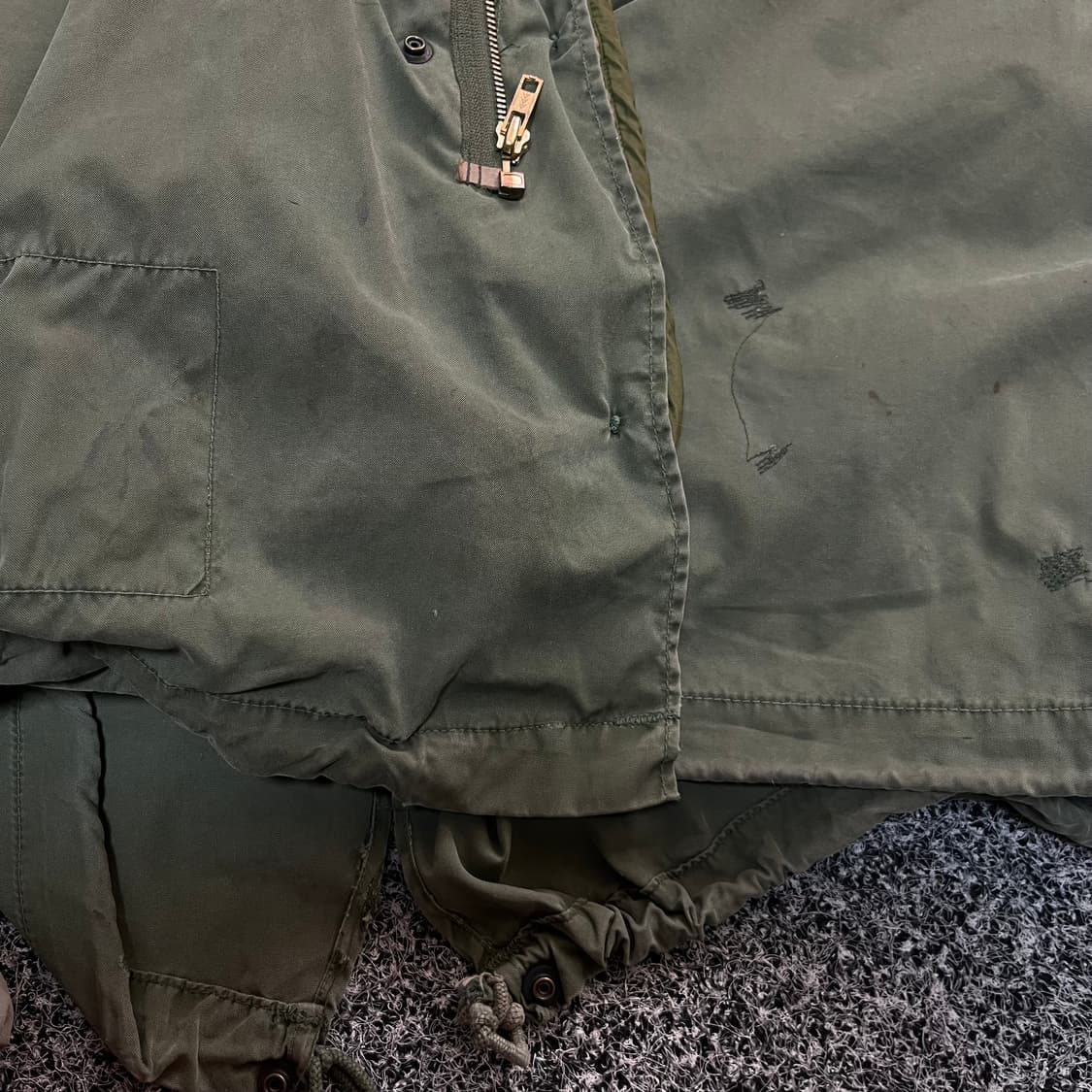 US Army 밀리터리 빈티지 오리지널 M65 개파카 필드자켓 M 상품이미지10