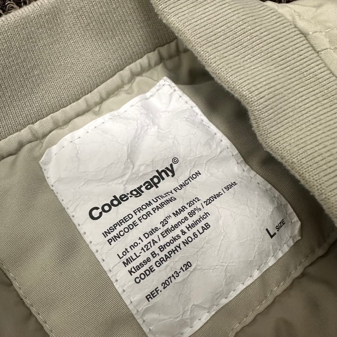 코드그라피 봄버 항공 점퍼 자켓 L 상품이미지3