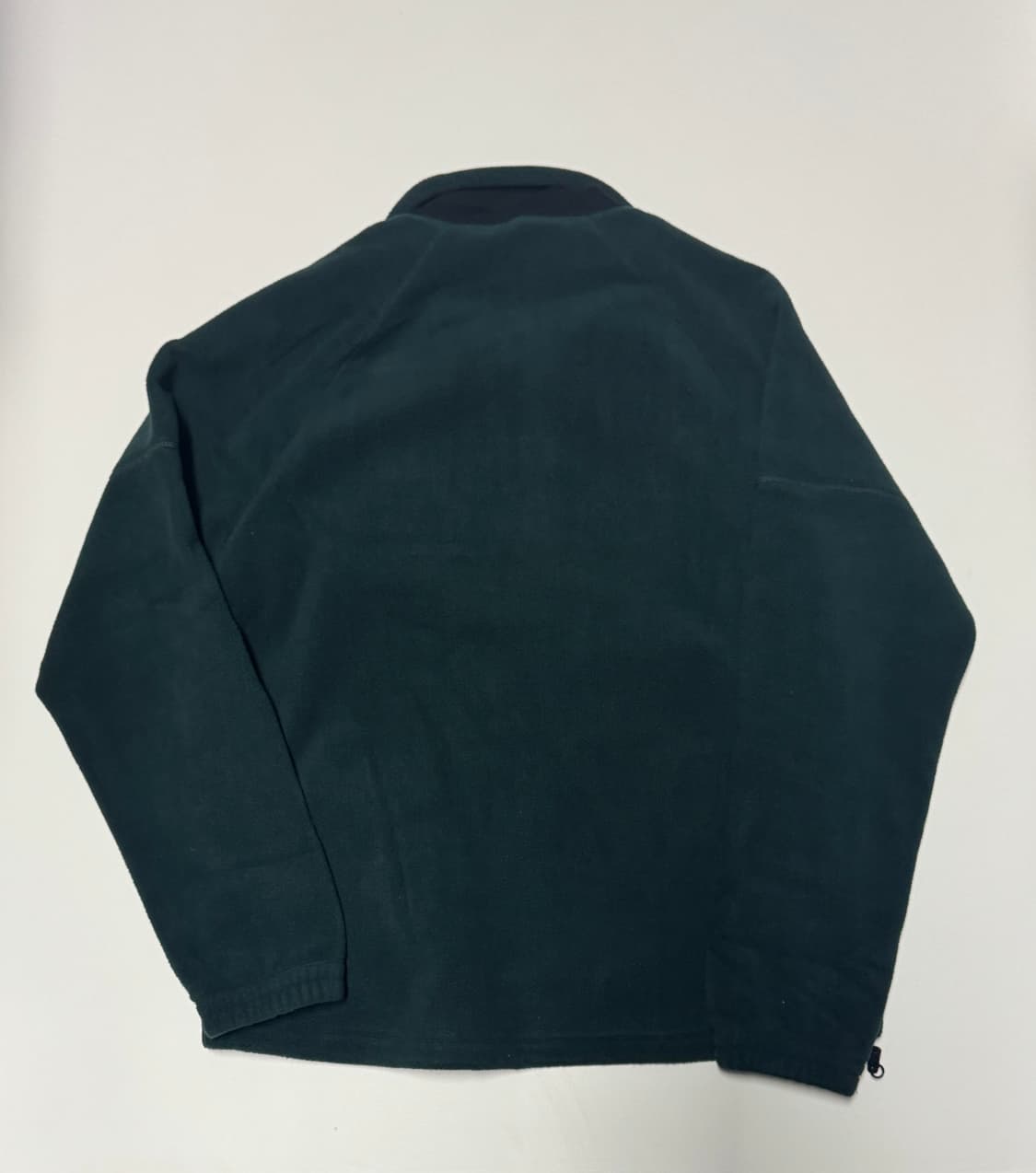 안다르 andar 밑단 스트링 투톤 풀오버 반집업 플리스 Lㅣ 상품이미지2