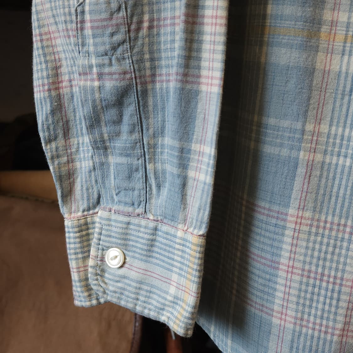 폴로 랄프로렌 체크셔츠 투포켓 워크셔츠 썸머 코튼 스카이블루 s 상품이미지7