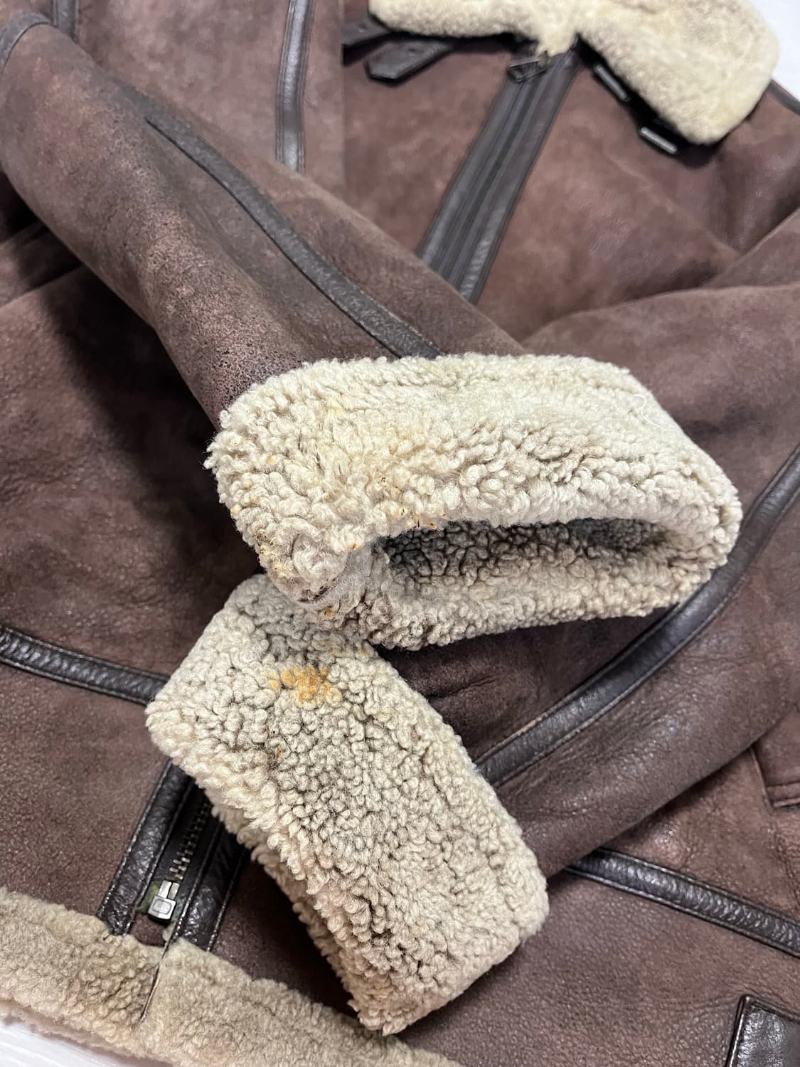 B-3 양가죽 무스탕자켓 XL 상품이미지4