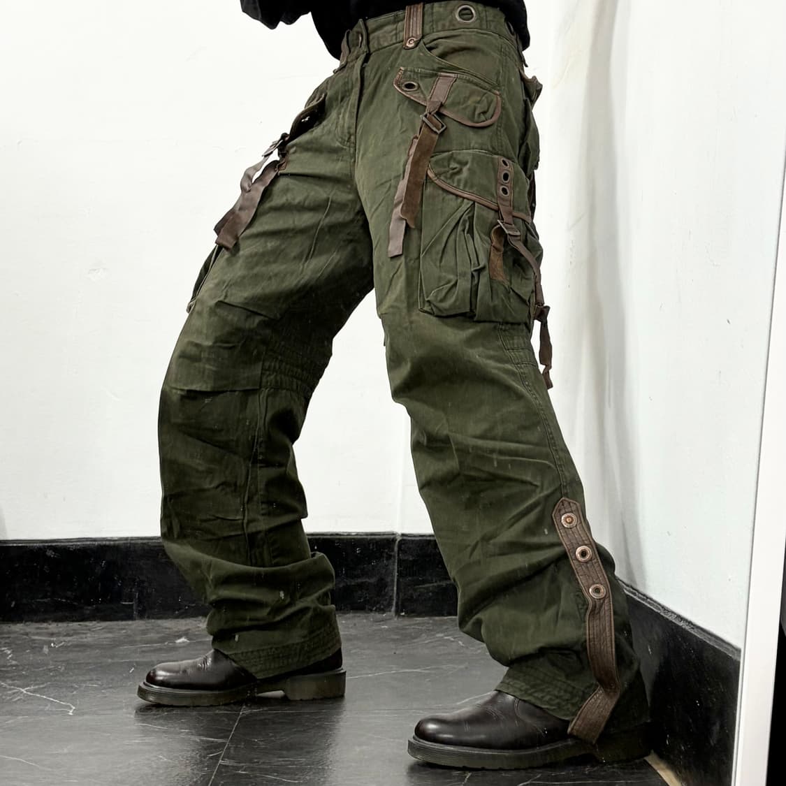 DOHC 본디지 멀티포켓 와이드 카고 팬츠 상품이미지2