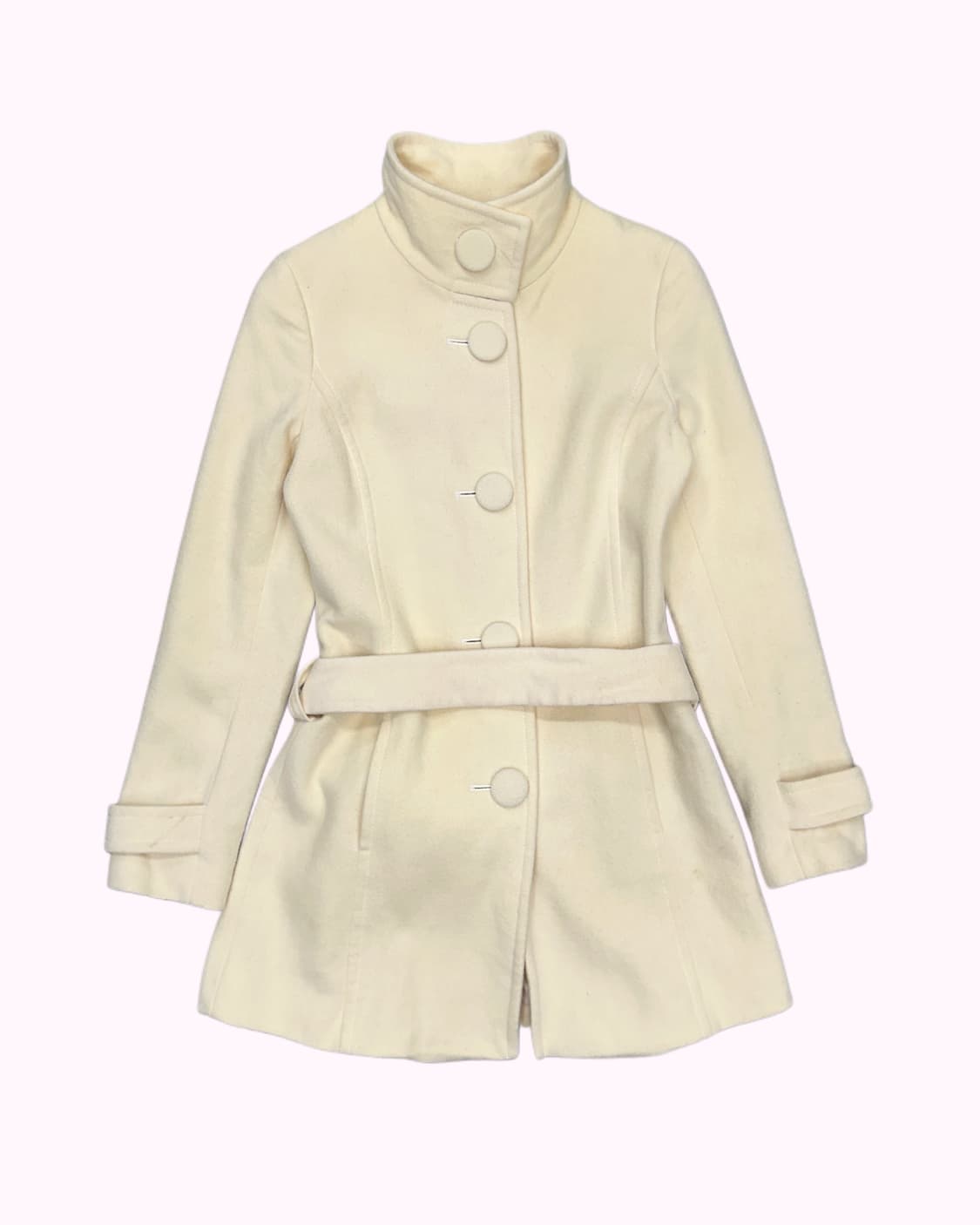 FEROUX glitter yellow ribbon belted coat 상품이미지3