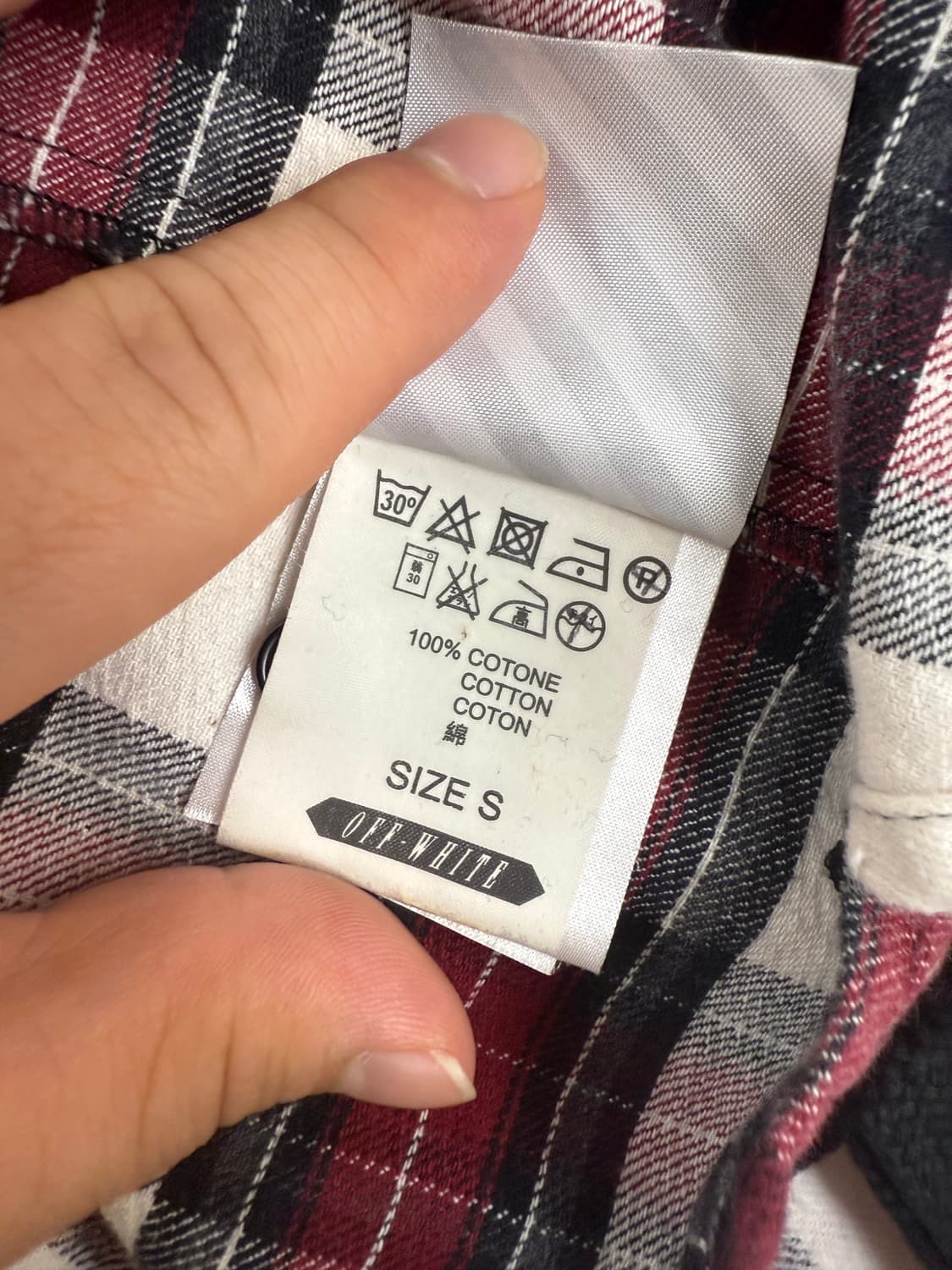 오프화이트 Off White 플란넬 체크 셔츠 상품이미지6