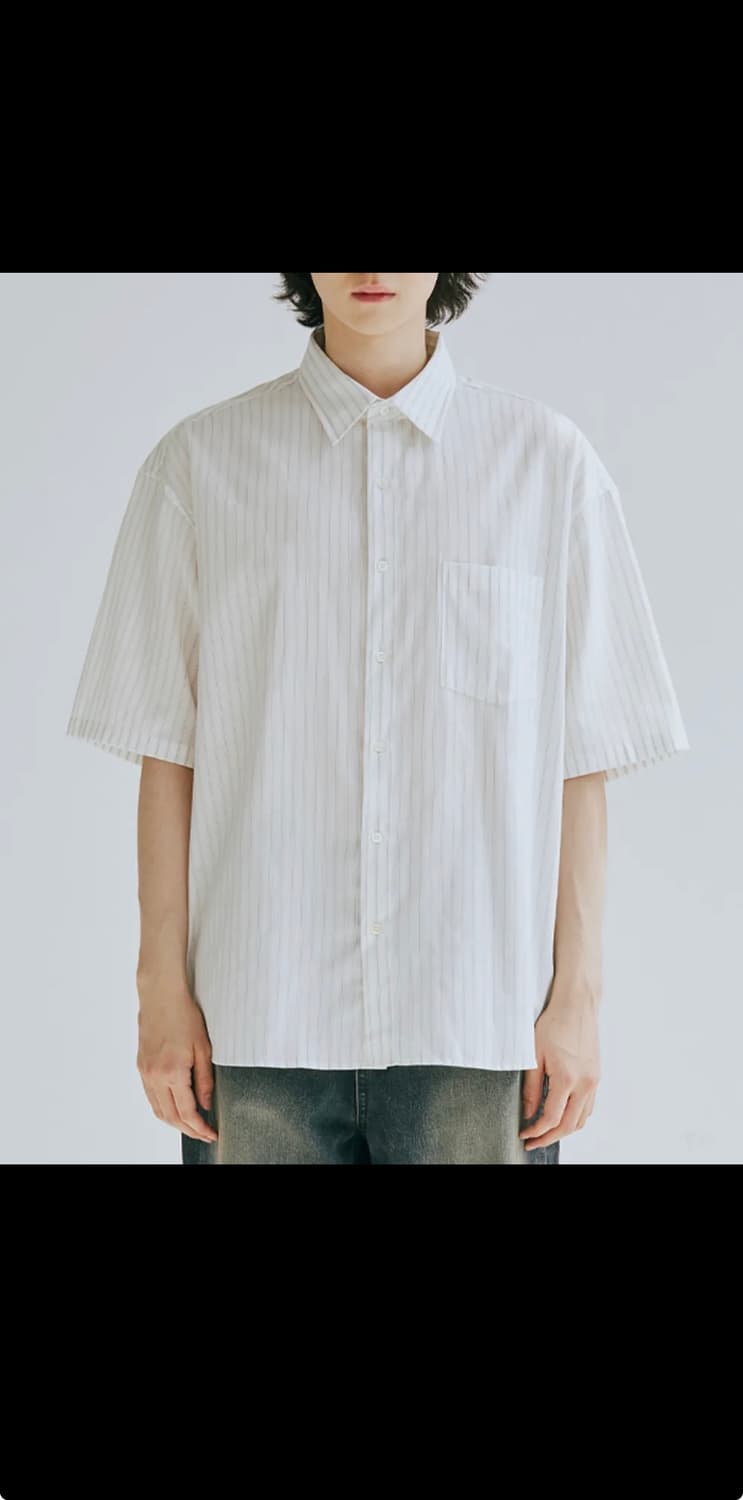 브랜디드 SUNSET HALF SHIRT [IVORY STRIPE] M 상품이미지1