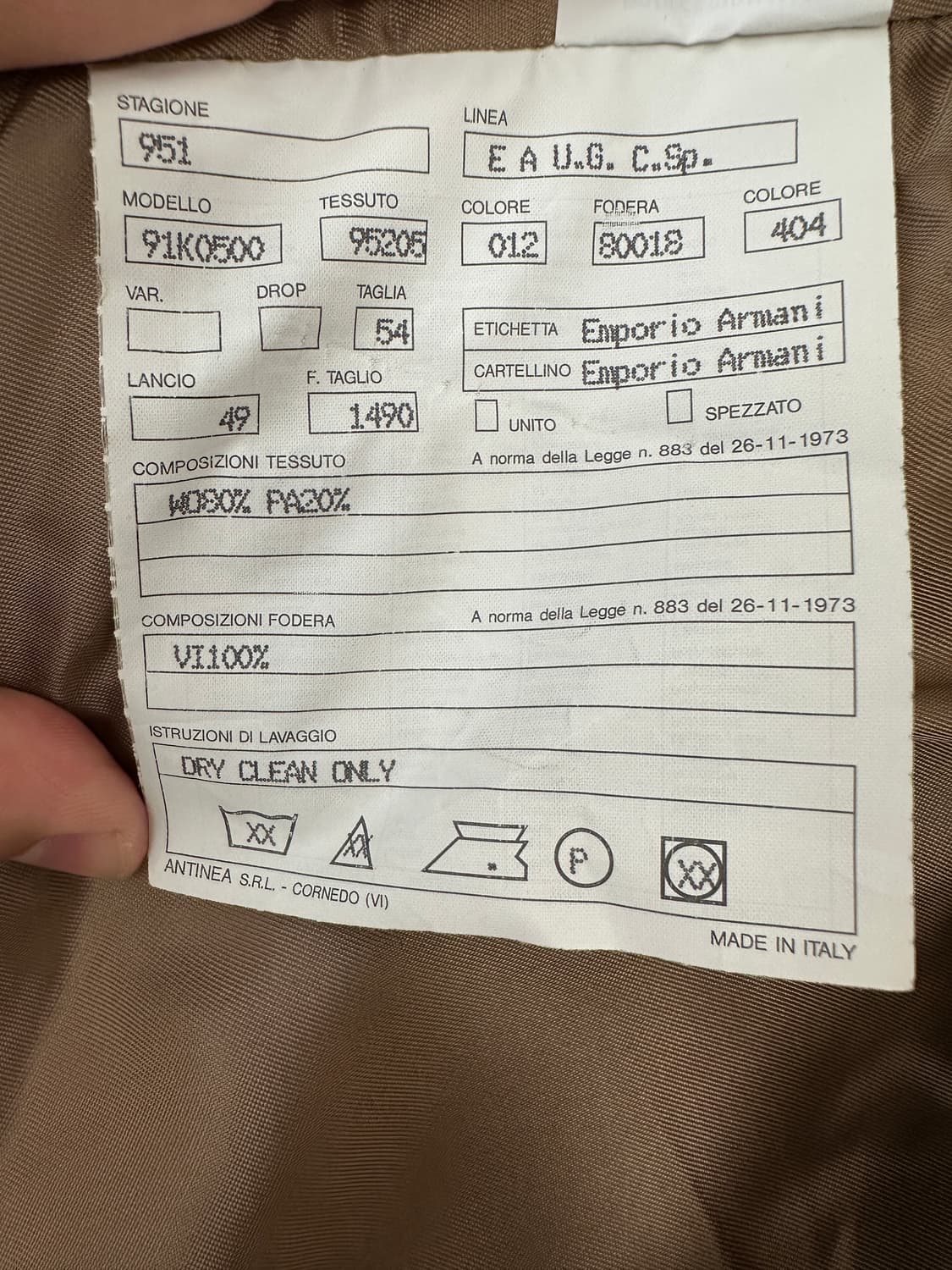 EMPORIO ARMANI / 베스트 / 52 / 사용감있음 상품이미지10