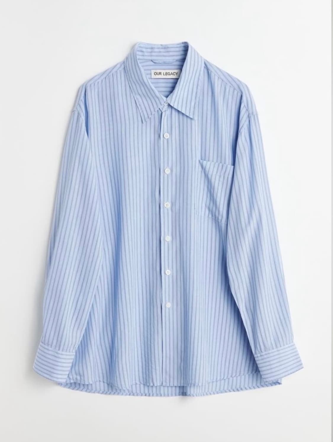 아워레가시 어보브 스트라이프 텐셀 셔츠 상품이미지1