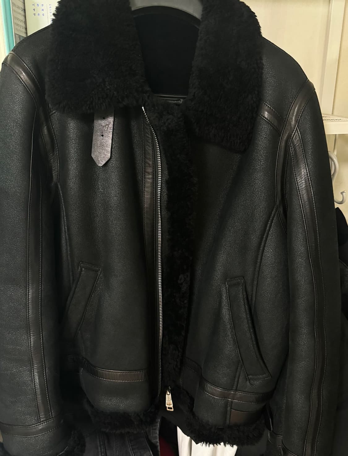 느와르 라르메스 무스탕 블랙 48 size 상품이미지4